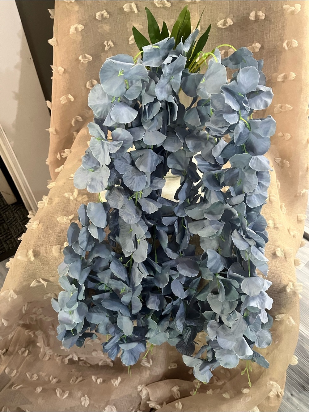 Blue Artificial Wisteria Drapy  - Home Accents